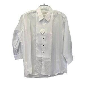 Neil Allyn Tuxedo White Mens Sz 4 XL Pleated Tuxedo Shirt (O11) NWTs